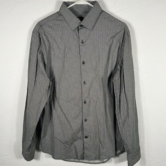 ๐ฅ๐ฅโ2 shirts - EXPRESS Slim 1MX Long Sleeve Button Down Dress Shirts Sz Lg - NW - Picture 2 of 11